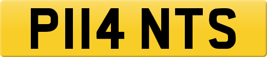 P114 NTS private number plate